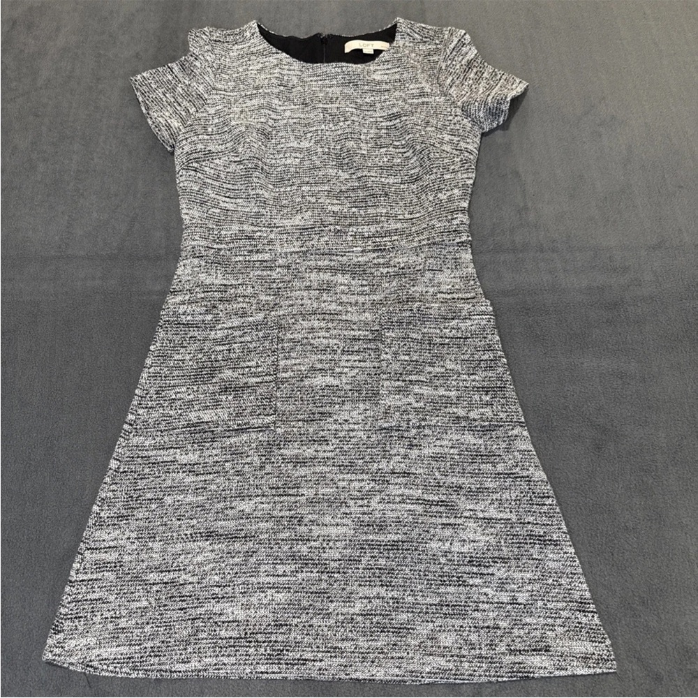 Ann Taylor Loft Tweed Short Sleeve Dress